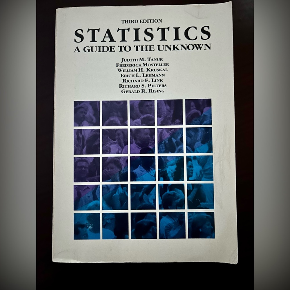 “Statistics : A Guide to the Unknown” 3rd Ed. Paperback New